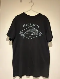 【USA製】JACK O'NEILL サーフTシャツ 魚グラフィック 黒 XLのサムネイル
