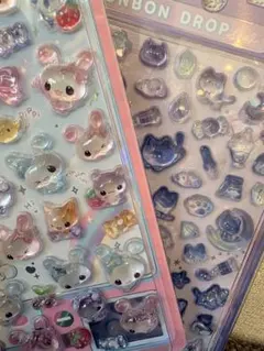 【正規品】 ボンボンドロップシール キャンディツインズ　よるねこボンボンミニ