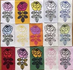 marimekkoヴィヒキルース端切れヴィンテージ生地入り15 色セットb