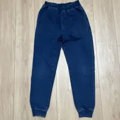GU KIDS(男女兼用)インディゴカットソージョガーパンツ