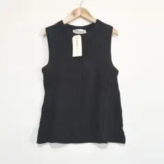 【新品タグ付き】ワイドリブ Aライン ニット ベスト