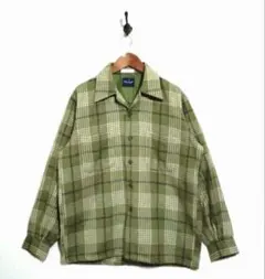 【超美品】50s60s ウールシャツ ボードシャツ ビンテージ アメリカ製 緑