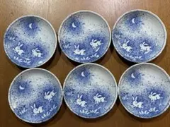 和食器 兎柄 小皿 6枚セット 康峰のサムネイル