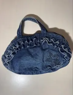 デニムフリルバッグ スタッズ付き