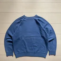 60s unknown ラグランスウェット ネイビー フェード 脇ガゼット