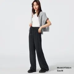 GU リブプルオンパンツ（黒白）