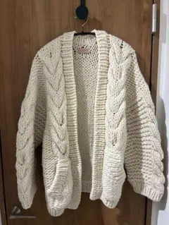 TODAYFUL ケーブル編みカーディガン 36 アイボリー