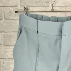 ライトブルーワイドレッグスラックス