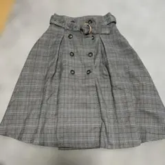 【新品タグ付き】 ダズリンdazzlin グレー チェック フレアスカート M