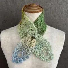 ハンドメイド グラデーションミニマフラー