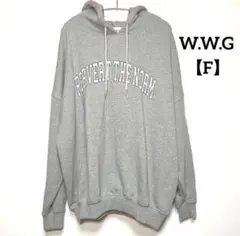 W.W.G【F】新タグ付きパーカー フード付きパーカー プリント入りのサムネイル