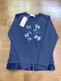 ★リボン刺繍 フリル付き トレーナー 新品未使用★