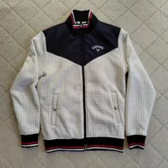 キャロウェイゴルフ チェック柄 切り替えジャケット ブルゾン フルジップ M