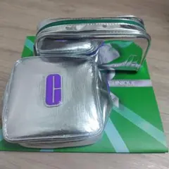 CLINIQUE シルバーポーチ 2個セット