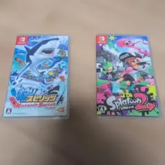釣りスピリッツ & Splatoon 2 スイッチソフト2本セット(ケース付き)