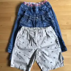 デニムハーフパンツ 3点　130センチ