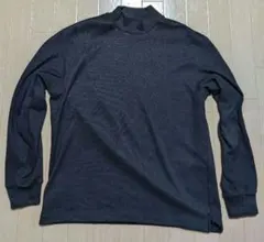 ソフトニットフリースモックネックT MENS ダークグレー Lサイズ