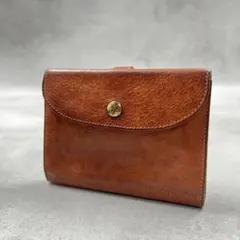 IL BISONTE レザー キャメル メンズ 折り財布 8312