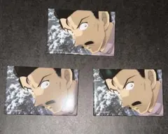 名探偵コナン 隻眼の残像 場面写スクエア缶バッジ 毛利小五郎 3個セット