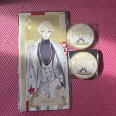 ココスコラボ ファイル わんぱく　缶バッジ 刀剣乱舞　髭切　4点セット