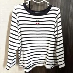 プティマイン　ボーダー　ロンT 90〜100cm