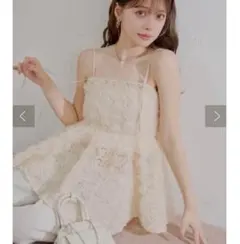 Chico ローズチュールペプラムブラウス