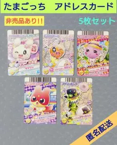 は*の様 たまごっち　アドレスカード 　 5枚セット 非売品あり‼️ ラブリン