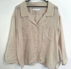 美品　麻100% 　シアーシャツ　エストネーションのサムネイル