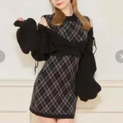 apres jour レイヤード風ニットワンピース