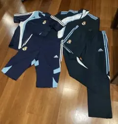 【希少】アディダス　レアル マドリー トラックスーツ 半袖シャツパンツ4点セット 希少】アディダス レアル マドリー トラックスーツ 半袖シャツパンツ4