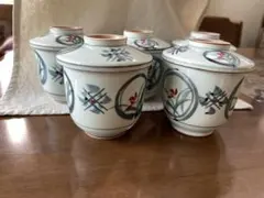 有田焼　高山蓋つき茶碗蒸し(煮物椀 )5個セット