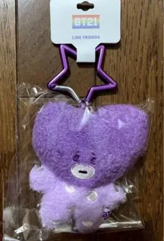 BT21 レインボーカラー　パープル　マスコットキーホルダー　 TATA