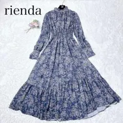 美品✨ rienda リーフフラワーティアードOP ワンピース 花柄 リエンダ