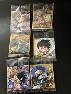 アニメキャラクター ステッカー 6枚セット　ウエハース　僕のヒーローアカデミア