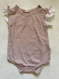 ストライプ柄ロンパース 80サイズ 女の子 アプレレクール