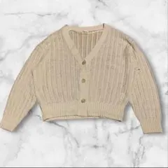 【GU】透かし編みショートカーディガンXL