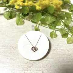 4℃ ヨンドシー ネックレス アクセサリー ピンクゴールド ハートネックレス