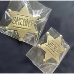 2個セット⭐︎SHERIFF 星型 ゴールド ピンバッジ