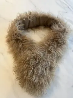 ファー マフラー ベージュ