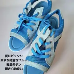 Sugar ブルー ラメ 厚底 サンダルLLサイズほぼ未使用のサムネイル