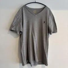 ポロラルフローレン Tシャツ Vネック Mサイズ グレー