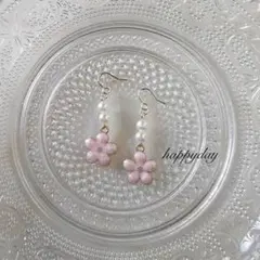 SALE 受注制作　桜パールピアス／イヤリング
