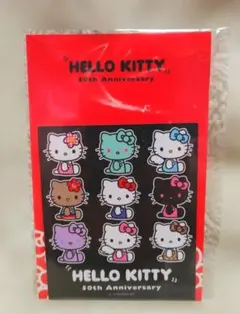 ハローキティ　ステッカー　50周年　カラフルキティ　シール　サンリオ