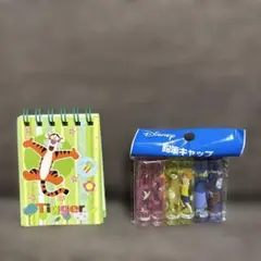 東京ディズニーリゾート　 くまのプーさん　ティガー メモ帳　鉛筆キャップ　鉛筆