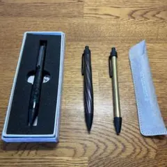 金杢犀　シャーペン2本セット ボールペンブラック金具 金杢犀 シャーペン2本セット ボールペンブラック金具 - メルカリ