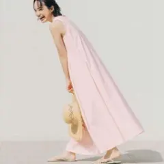ワンピース 前後2wayネックAラインタックワンピースのサムネイル