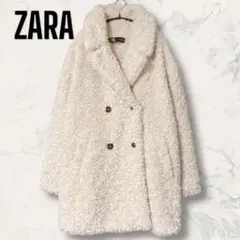 ZARA ホワイト ダブルブレストコート