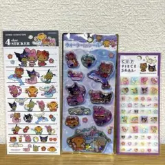 【正規品】サンリオ　日焼け　ウォーターシール　タイルシール　4サイズステッカー