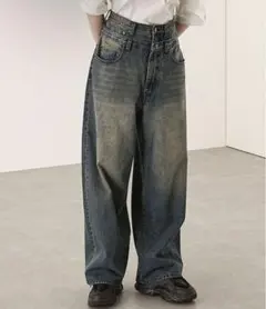 新品未使用タグ付き⭐︎ケミカルブラック　デニムシャツ　レプシィム LEPSIM（レプシィム）の「フリンジパッチ／BIGデニムシャツ