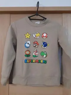 スーパーマリオ　トレーナー　ベージュ　バンダイ　130㎝　裏起毛